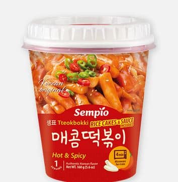Sempio instant Tteokbokki hot and spicy cup Sempio instant Tteokbokki hot and spicy cup